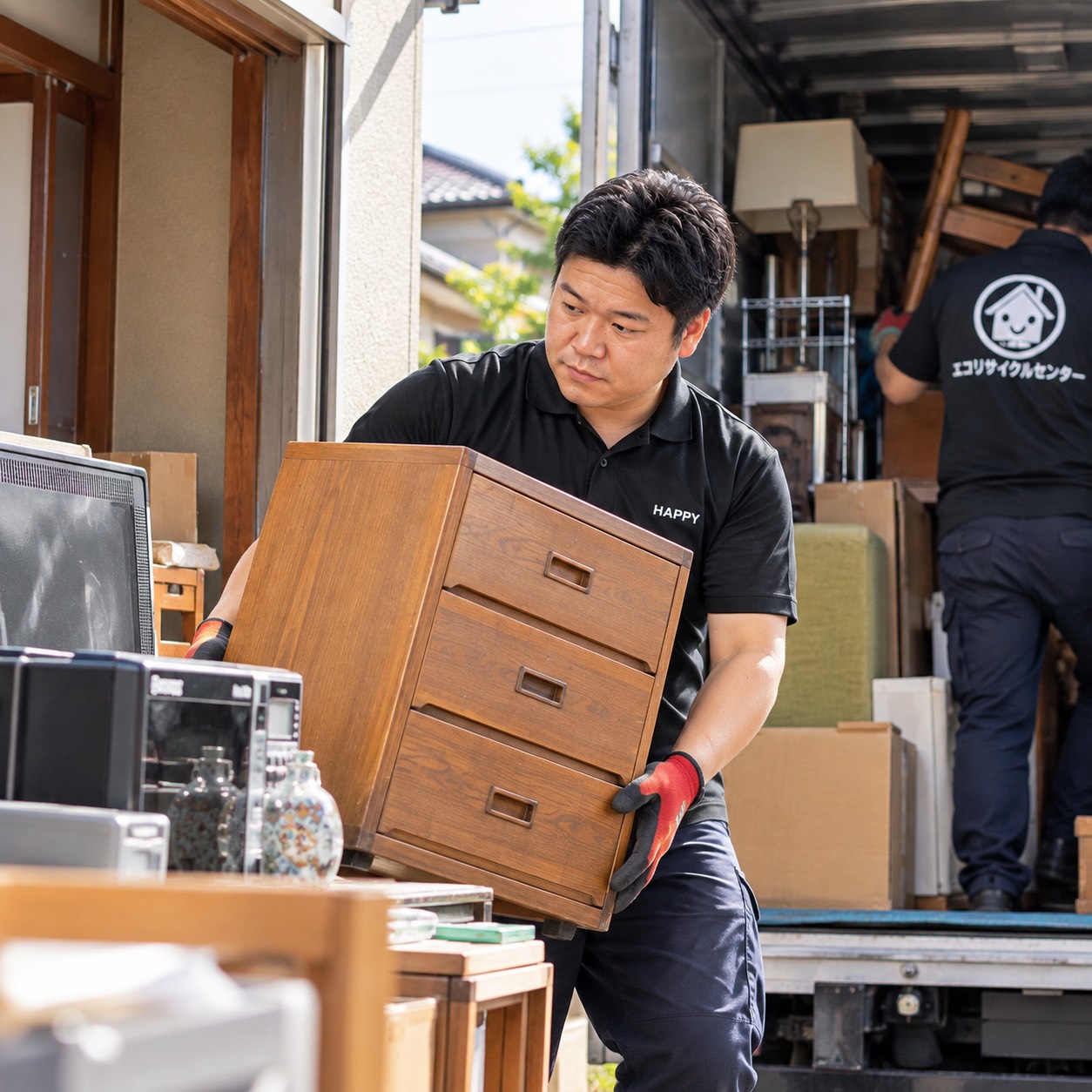 不用品搬出の様子